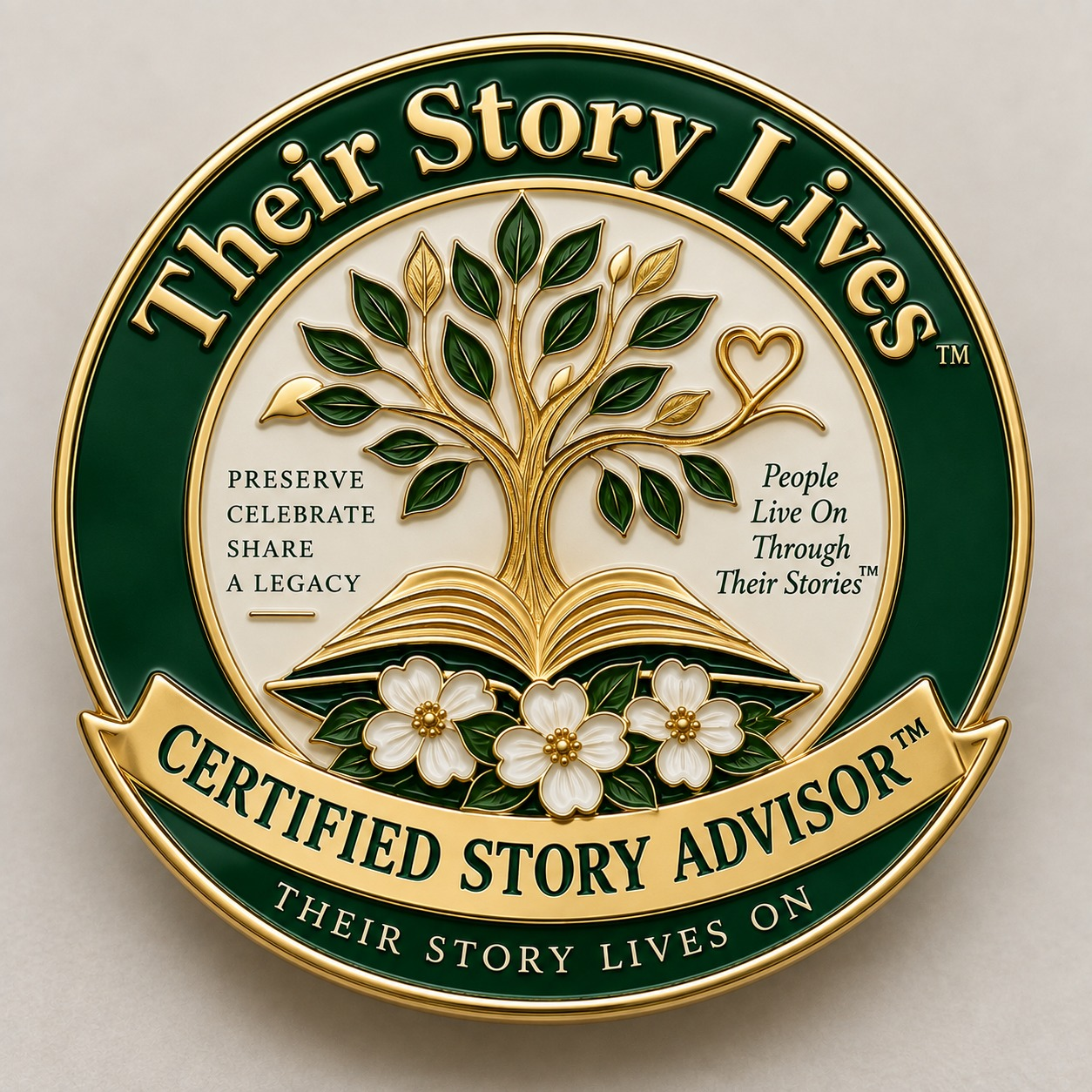 Their Story Lives Certified Story Advisor pin