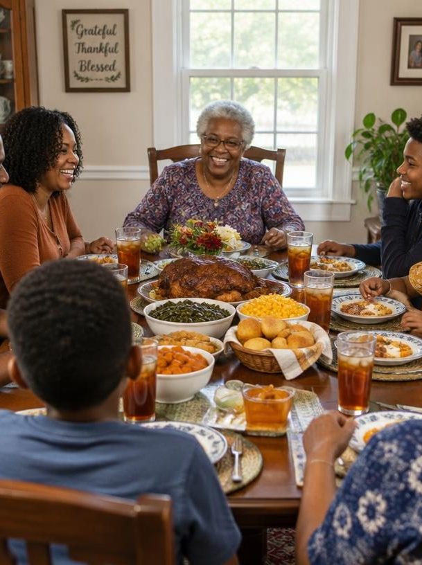 Loretta with her children and grandchildren