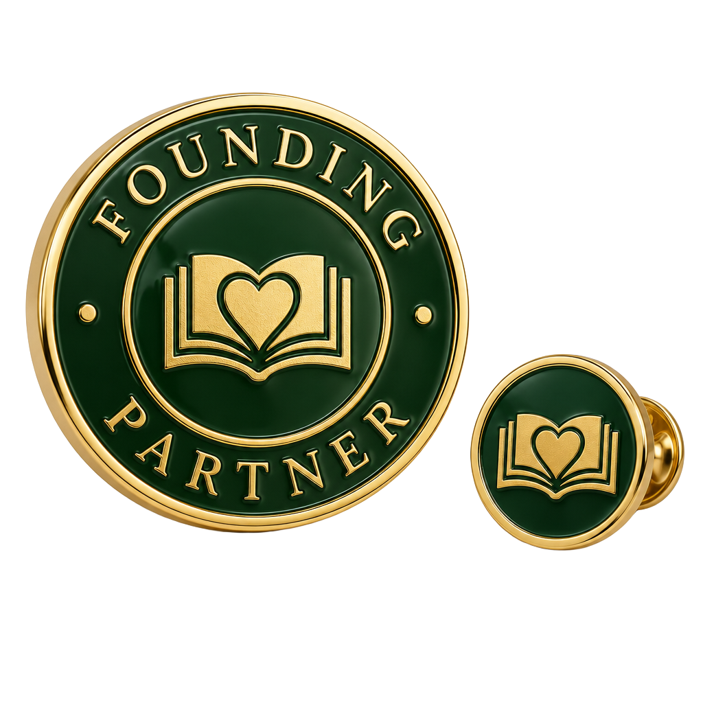 Founding Partner badge and lapel pin